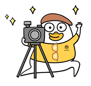 Duck illustration with a camera